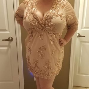 Rose Gold Sequin Dress